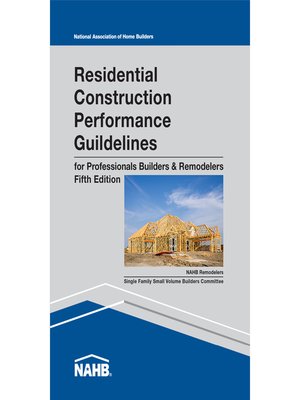 cover image of Residential Construction Performance Guidelines, Contractor Reference